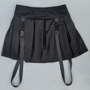 Triple Moon embroidered skirt w/ adjustable & removable clip-on suspender straps